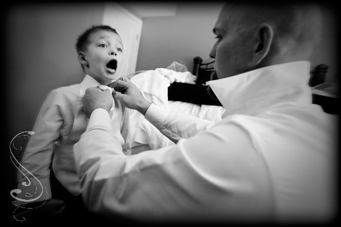 Rodney the groom, helps Mari's son, Maxwell, with his tie. I love capturing the candid moments when kids are being kids.