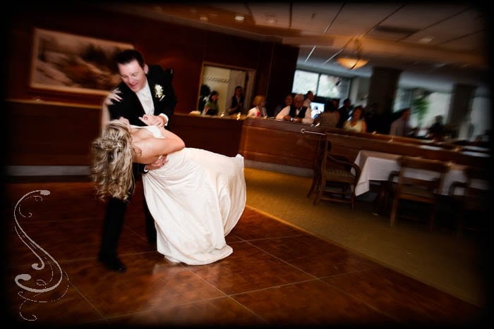 Jason dips Alicia at the end of their first dance. Ty Kirkpatrick of North Shore Entertainment was the DJ..