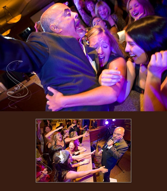 The bride's dad drove the crowd (of ladies anyhow) wild with his performance of Tom Jones "It's not unusual."