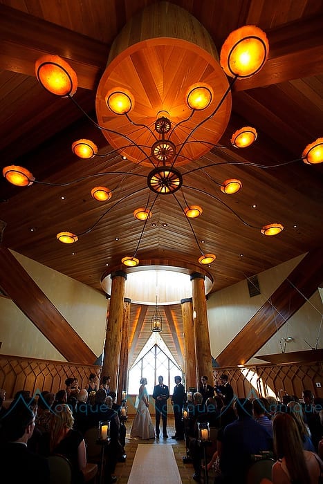 interior wedding ceremony at edgewood lake tahoe
