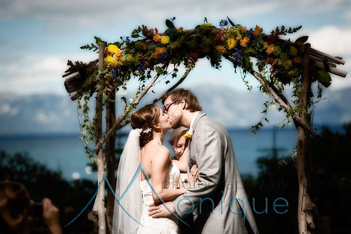 Wedding ceremony at lake tahoe