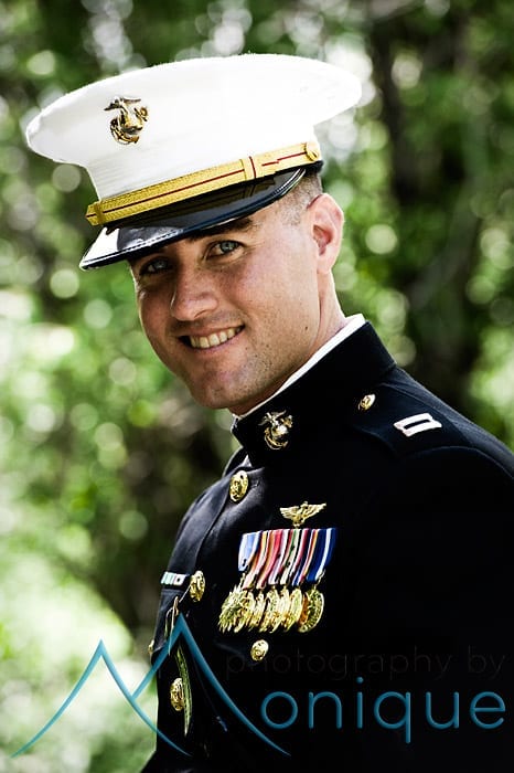 military groom portrait
