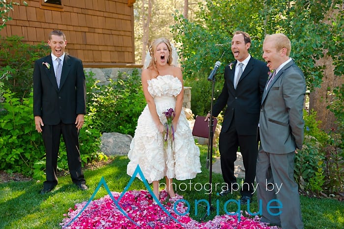 bride sticking out tounge