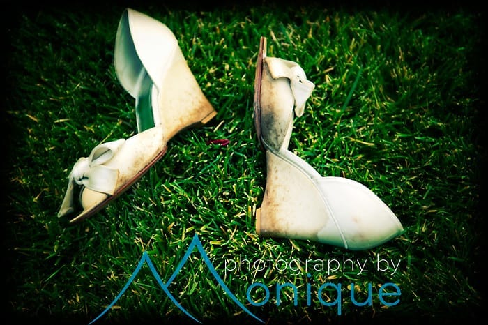 brides dirty shoes