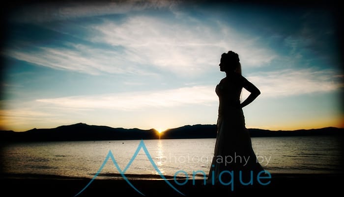 bride at sunset photograph