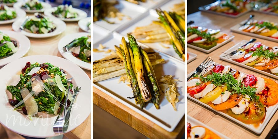 A few of the dishes that were served as part of the vegetarian family style dinner
