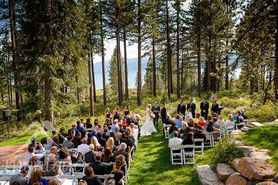 Lake Tahoe estate wedding ceremony