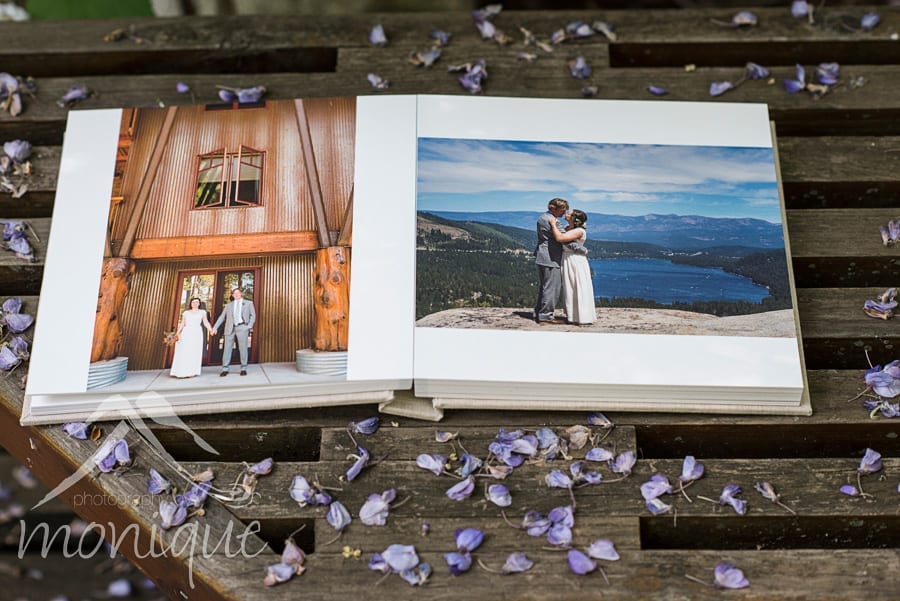 Lake Tahoe fine art wedding album pages