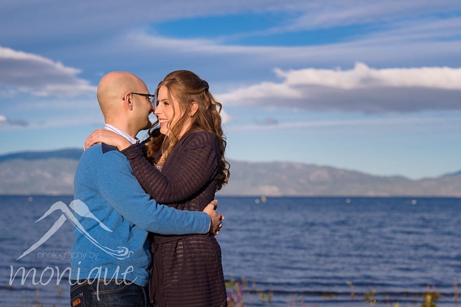 Lake Tahoe engagement photography, Gatekeepers museum, lupine wildflowers
