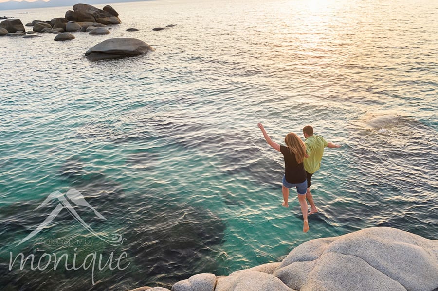 Lake Tahoe engagement session Anna and Danny Whale Beach