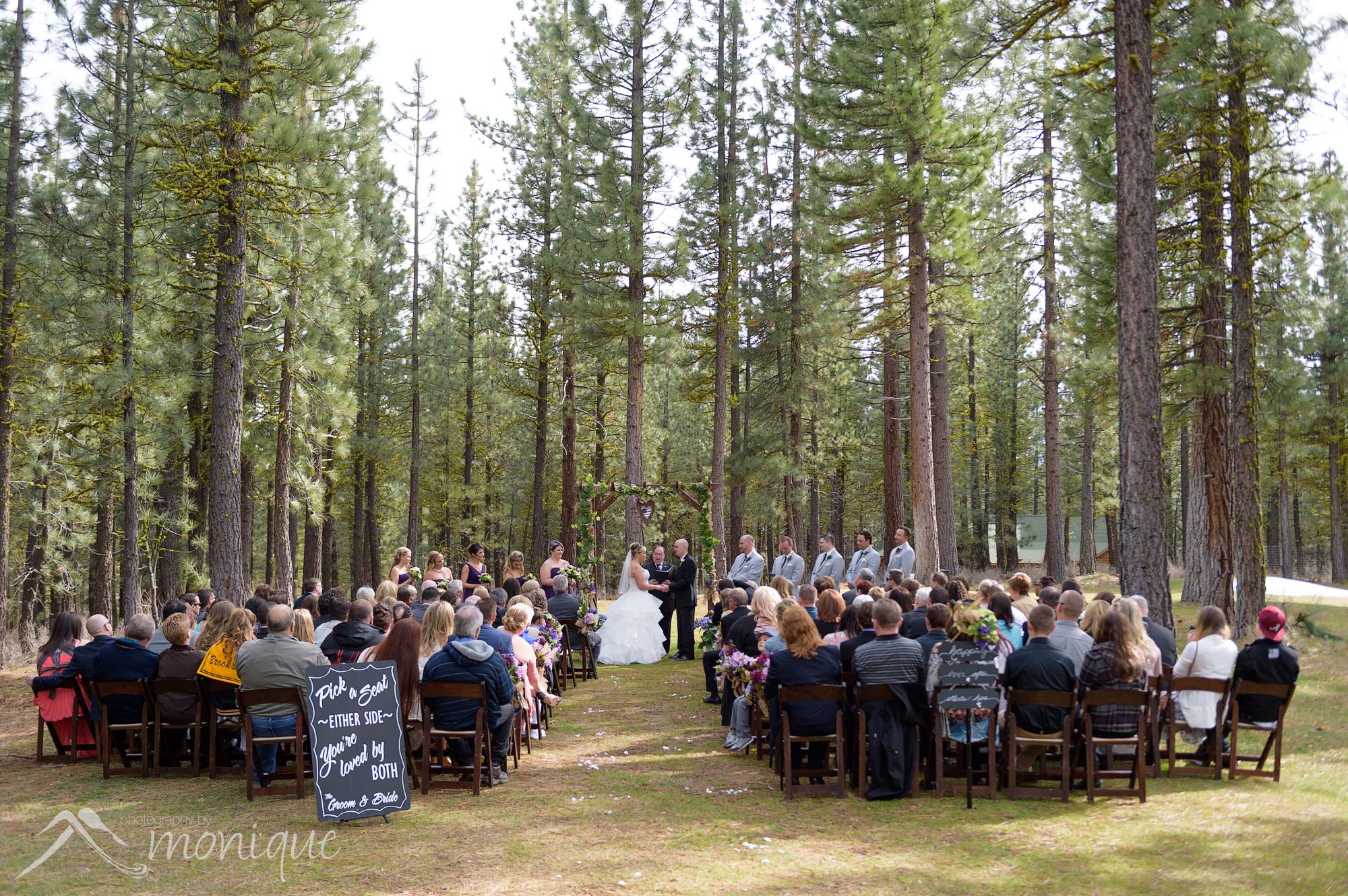 wedding ceremony at chalet view lodge