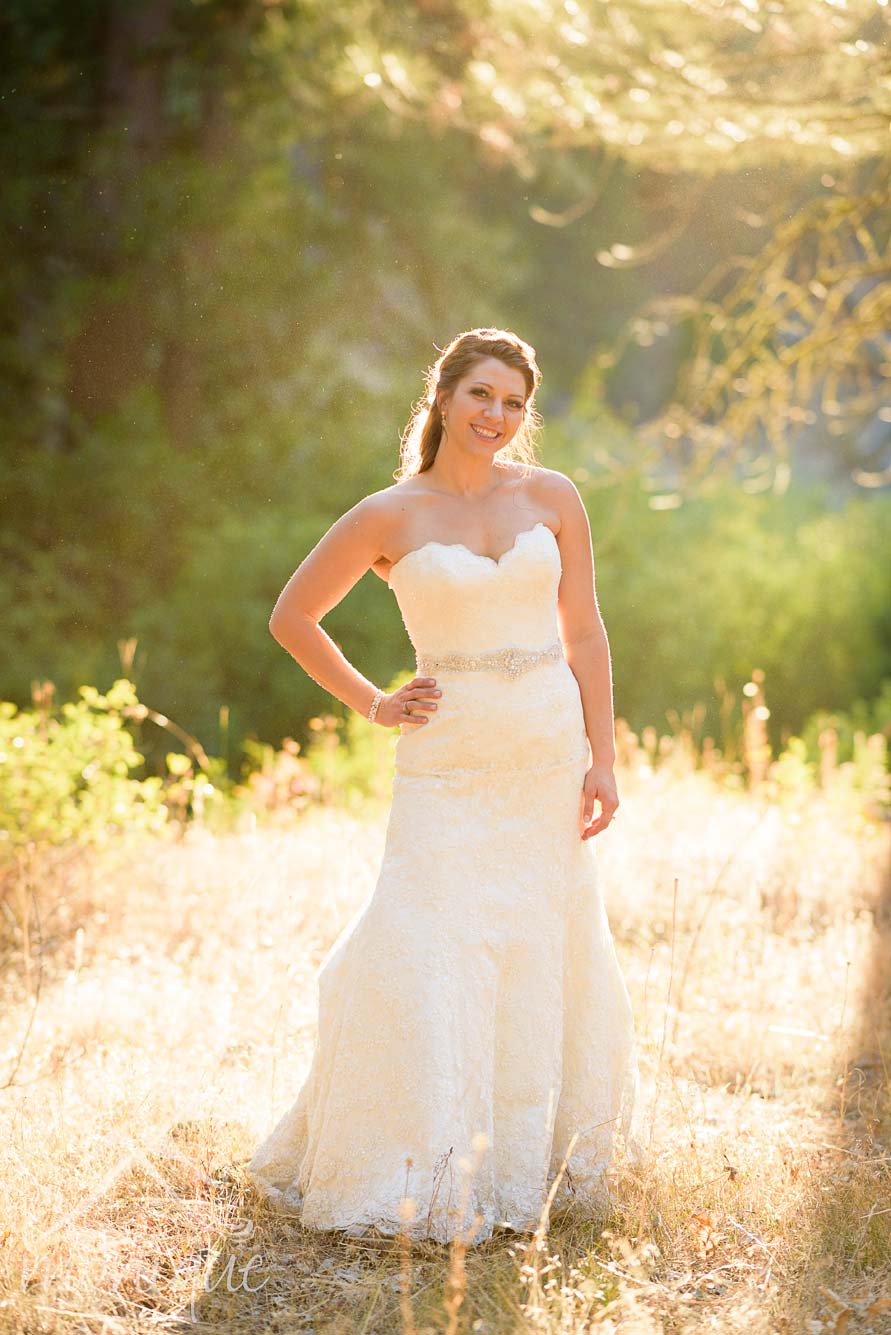 Twenty Mile House wedding photography bride portrait in a field with amazing light