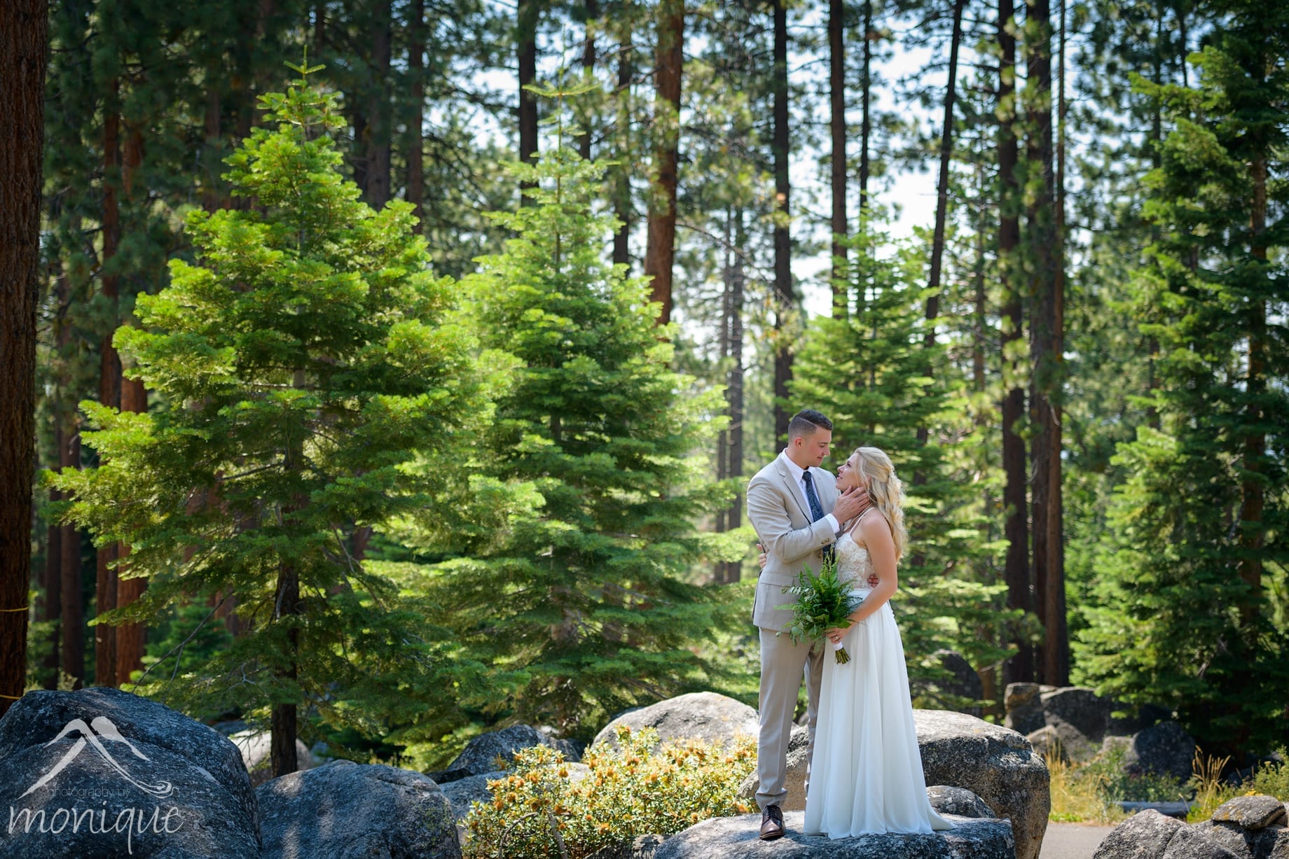 Lake Tahoe wedding photography in the forest by Photography by Monique