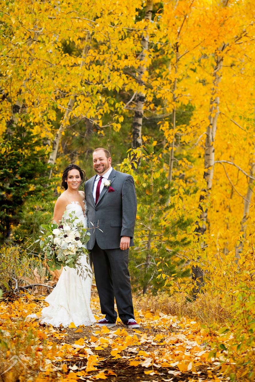 Palisades Tahoe wedding photographer for fall in the sierras