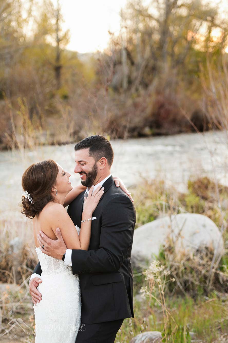 a bride and groom at the historic Elm Estate in Reno, Nevada by Photography by Monique