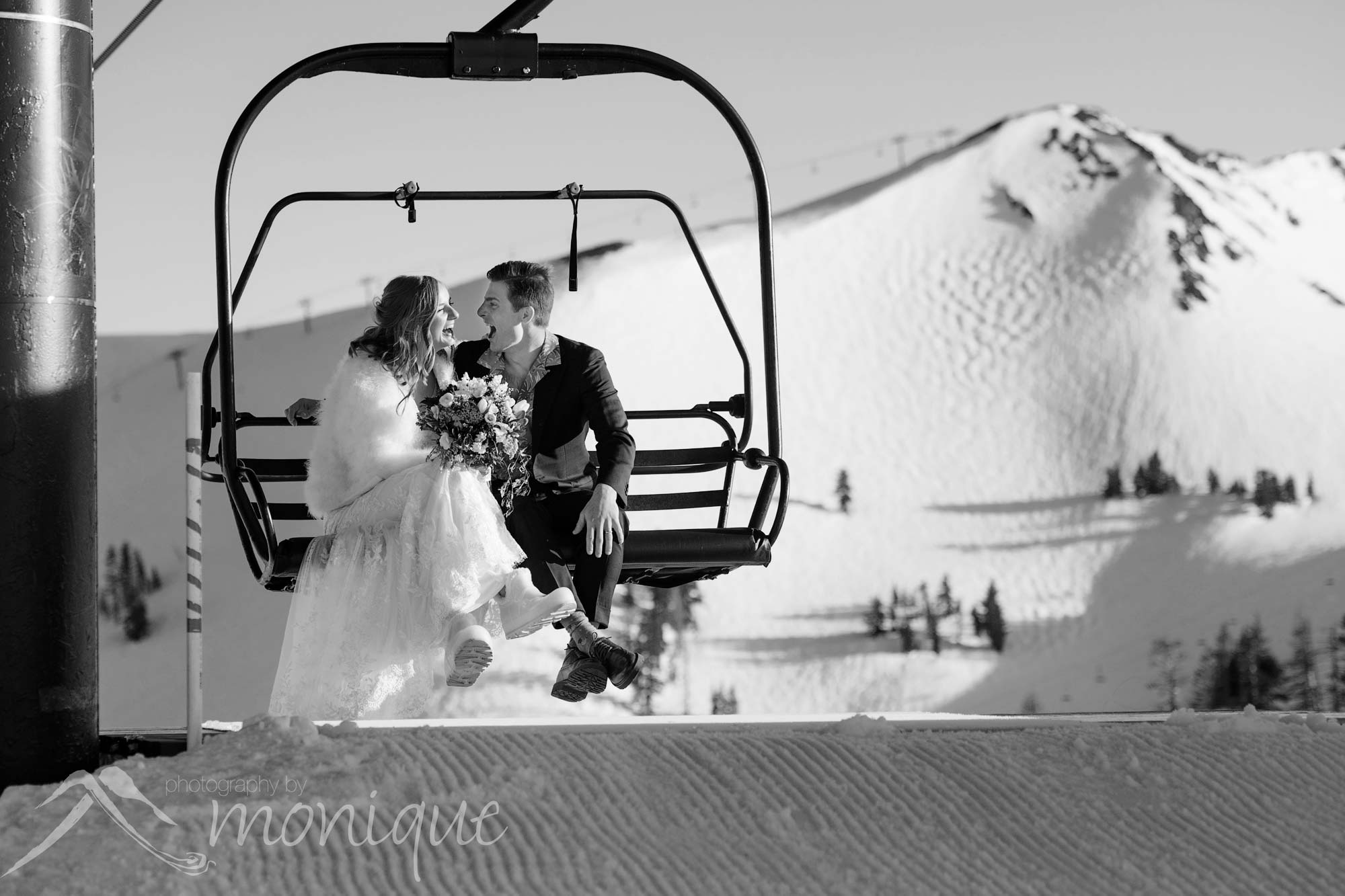 Lake Tahoe wedding photography, Palisades High Camp wedding, Emma and Danny, winter wedding, snow